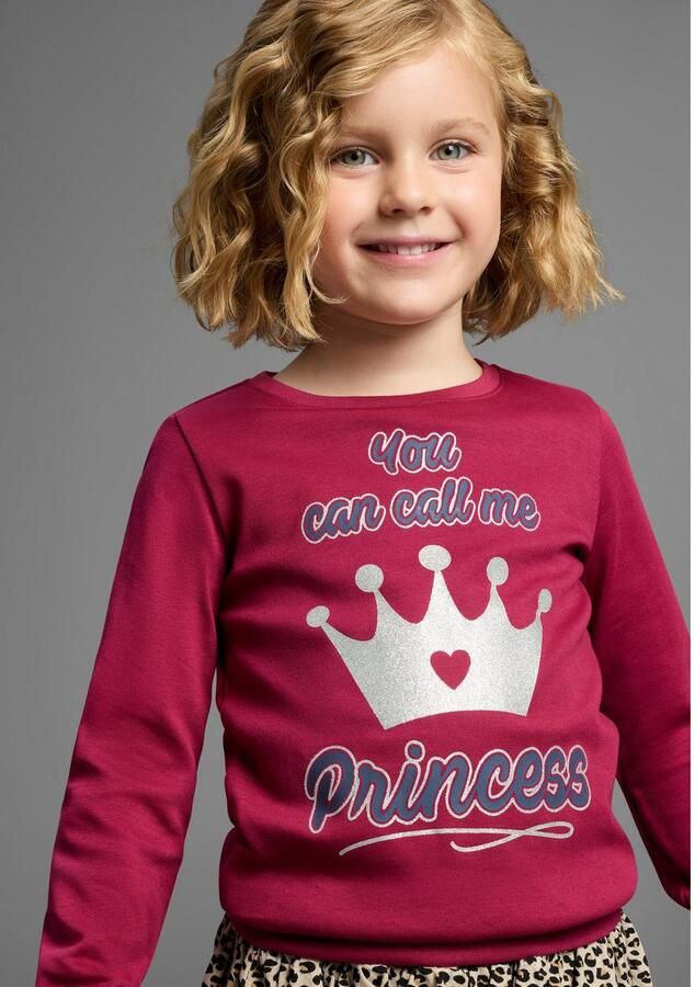 KIDSWORLD Shirt met lange mouwen YOU CAN CALL ME PRINCESS Lange mouwen basic pasvorm bedrukt ronde hals - Foto 2