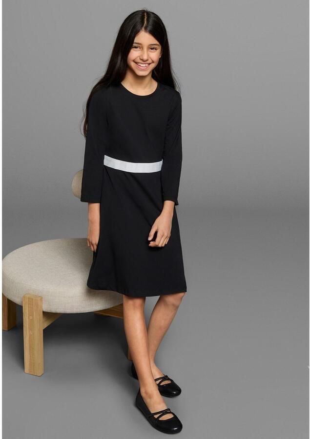 KIDSWORLD Skaterjurk Met glitterband feestelijk knie-vrij 3 4-mouwen van katoenmix - Foto 2