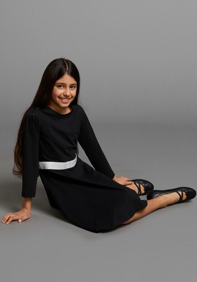 KIDSWORLD Skaterjurk Met glitterband feestelijk knie-vrij 3 4-mouwen van katoenmix - Foto 6