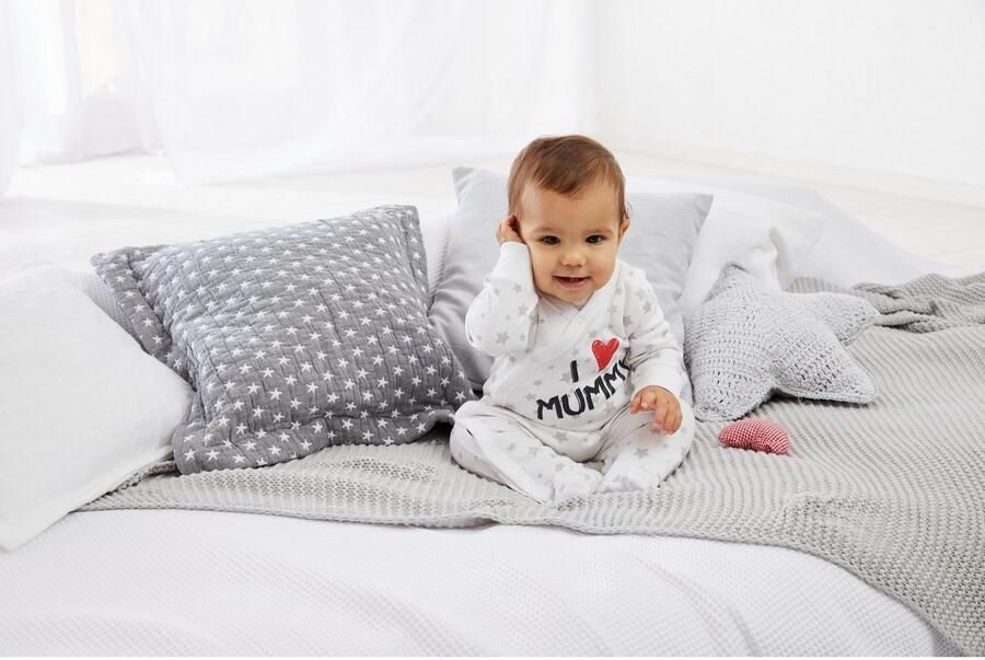 KIDSWORLD Slaaponesie 2-delige slaapoveralls: I love Mummy I love Daddy (2-delig Set van 2) - Foto 4
