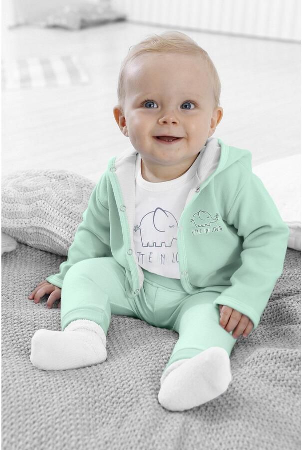 KIDSWORLD Starterset 6-delig babyset NIEUWE COLLECTIE garengeverfde streep van biologische katoen (set 6-delig 6) - Foto 3