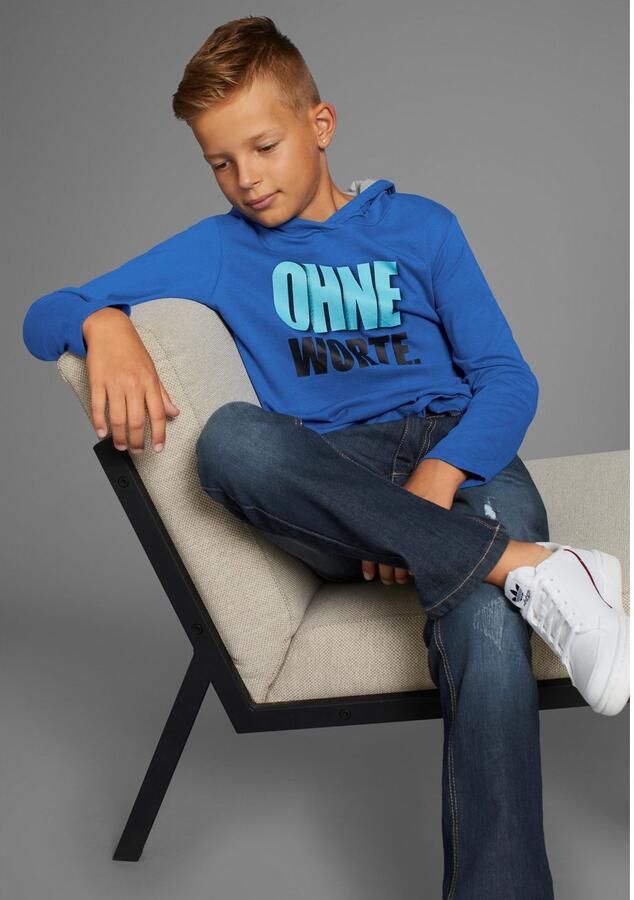 KIDSWORLD Stretch jeans Straight-fit jeans met Distroy-effecten