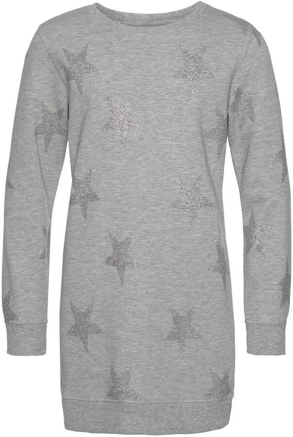 KIDSWORLD Sweatjurk Sterren-allover jurk voor dagelijks gebruik ca. halverwege bovenbeen lengte sportieve touch - Foto 10