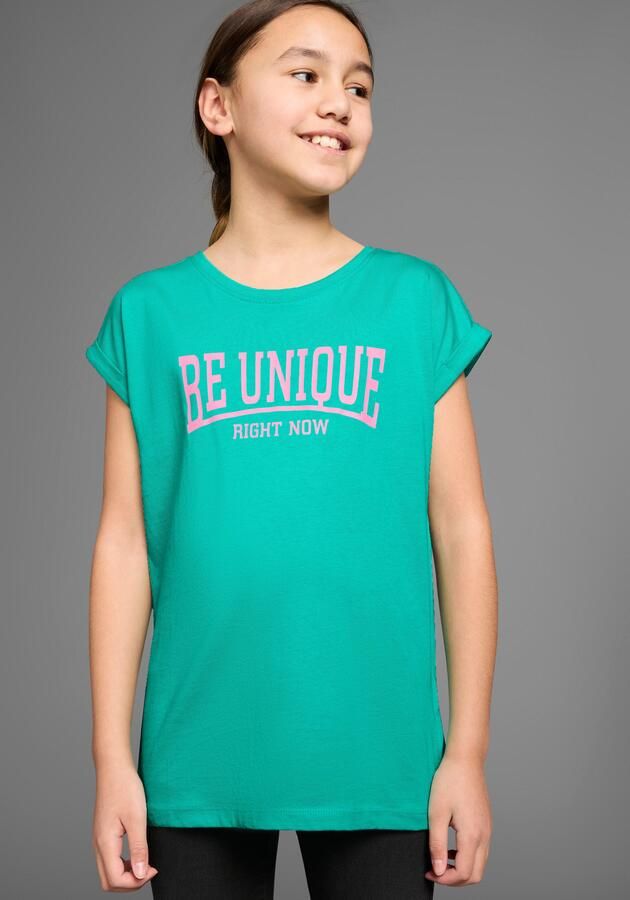 KIDSWORLD T-shirt Be unique right now korte mouwen bedrukt ronde hals - Foto 6