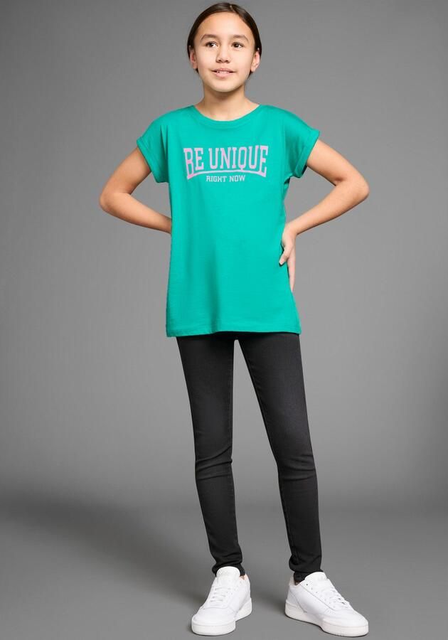 KIDSWORLD T-shirt Be unique right now korte mouwen bedrukt ronde hals - Foto 5