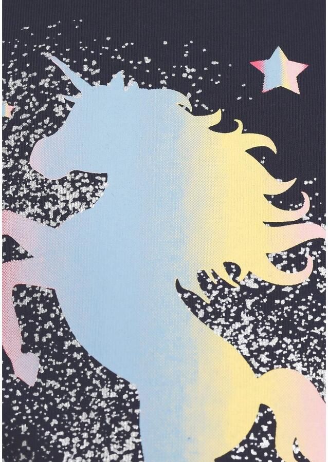 KIDSWORLD T-shirt Believe in Unicorns Korte mouwen heuplange pasvorm met glinsterende print ronde hals - Foto 2