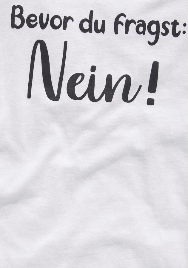 KIDSWORLD T-shirt Bevor Du fragst: NEIN! Korte mouwen met print ronde hals - Foto 2