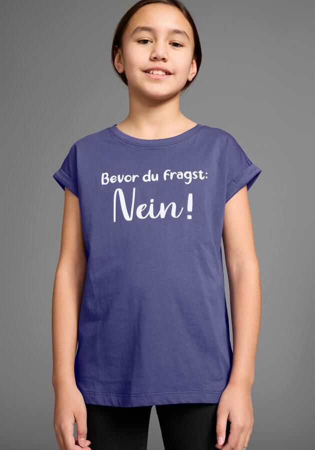 KIDSWORLD T-shirt Bevor Du fragst: NEIN! Korte mouwen met print ronde hals - Foto 6