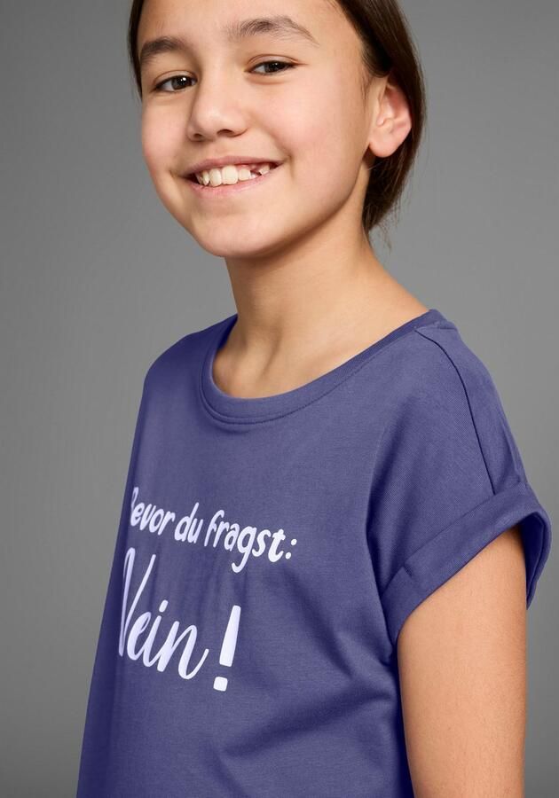 KIDSWORLD T-shirt Bevor Du fragst: NEIN! Korte mouwen met print ronde hals - Foto 3