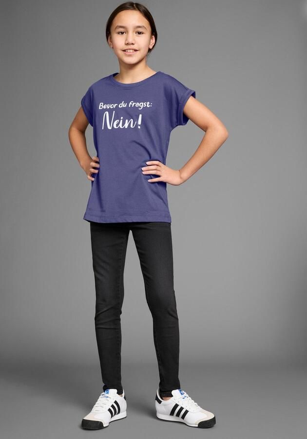 KIDSWORLD T-shirt Bevor Du fragst: NEIN! Korte mouwen met print ronde hals - Foto 4