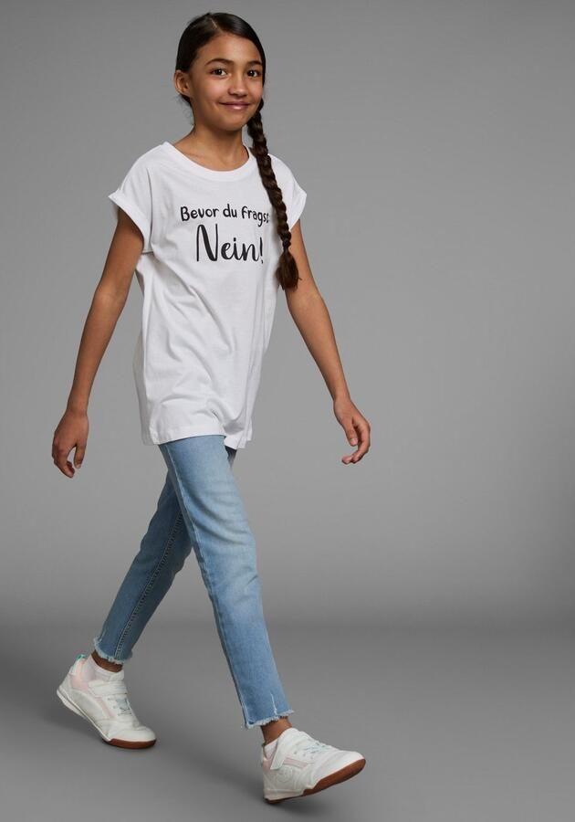 KIDSWORLD T-shirt Bevor Du fragst: NEIN! Korte mouwen met print ronde hals - Foto 5