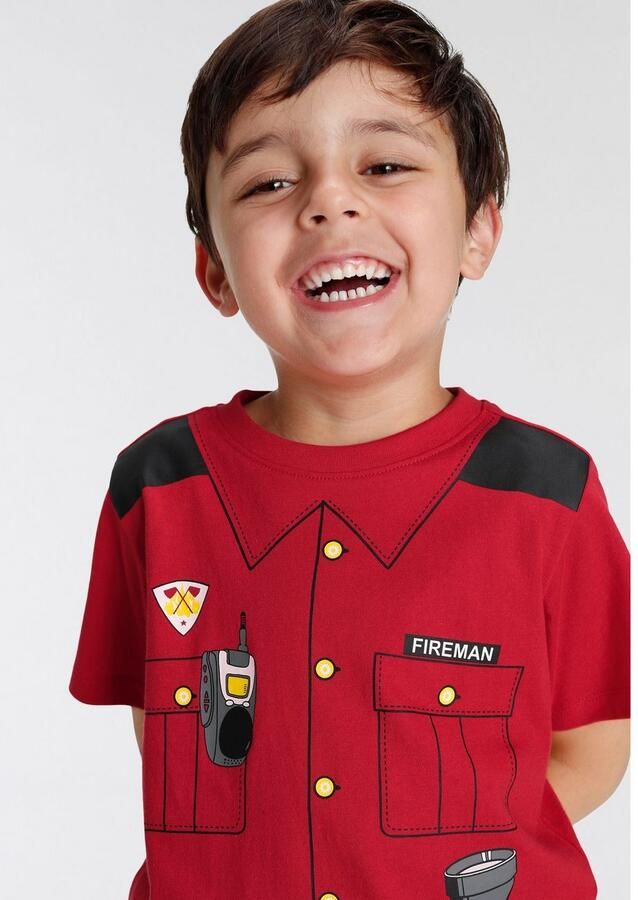 KIDSWORLD T-shirt Brandweer Korte mouwen basic pasvorm bedrukt ronde hals - Foto 3