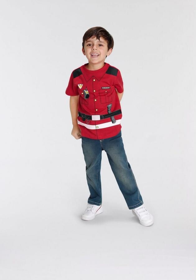 KIDSWORLD T-shirt Brandweer Korte mouwen basic pasvorm bedrukt ronde hals - Foto 6