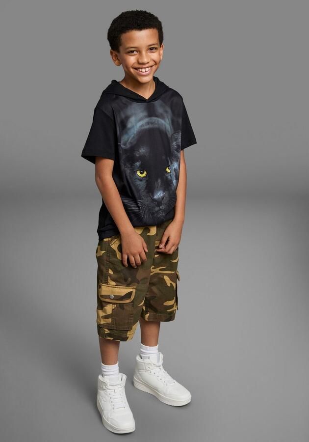 KIDSWORLD T-shirt Capuchon T-shirt met fotoprint: PANTHER Korte mouwen modieuze pasvorm met stijlvolle print - Foto 8