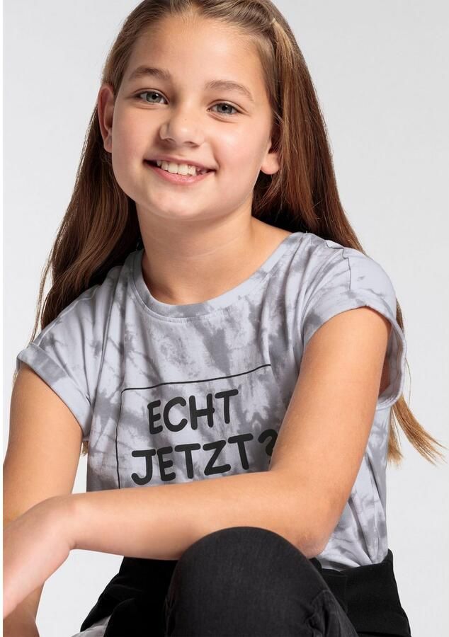 KIDSWORLD T-shirt ECHT JETZT? Korte mouwen casual pasvorm met allover-print en statements - Foto 3