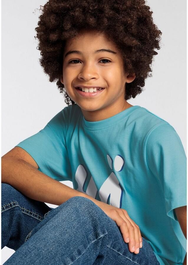 KIDSWORLD T-shirt FRAGEWORT MIT 2 BUCHSTABEN Korte mouwen basic pasvorm met state ts slogans - Foto 2