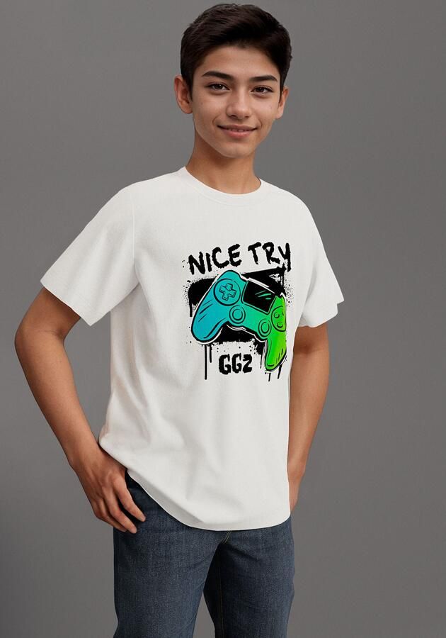 KIDSWORLD T-shirt Gamer-print: NICE TRY - Foto 7