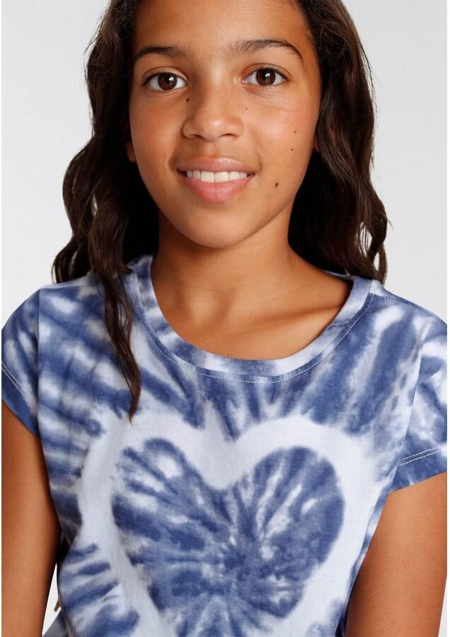 KIDSWORLD T-shirt Hart batik Korte mouwen rechte pasvorm veelzijdig gedessineerd - Foto 3