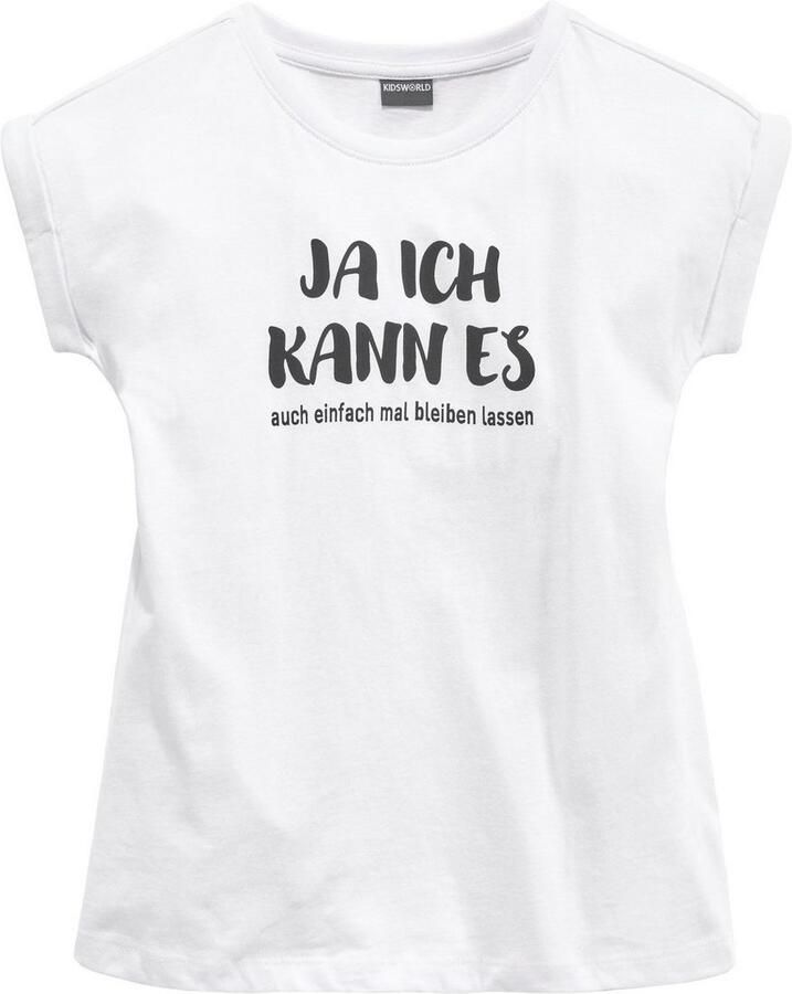 KIDSWORLD T-shirt Ja ik kan het ... Korte mouwen comfortabele pasvorm met coole statements - Foto 7