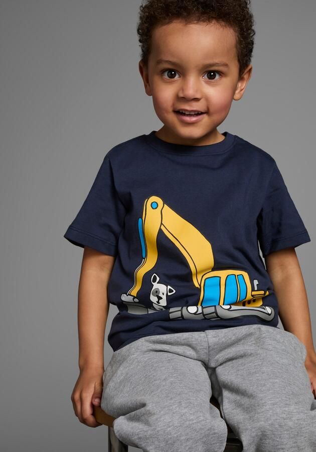 KIDSWORLD T-shirt Korte mouwen basic pasvorm met stijlvolle print met ribboordjes - Foto 5