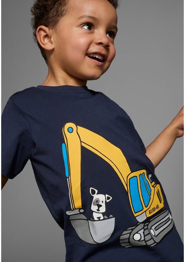 KIDSWORLD T-shirt Korte mouwen basic pasvorm met stijlvolle print met ribboordjes - Foto 3