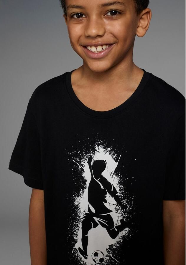 KIDSWORLD T-shirt Met casual VOETBAL-print Korte mouwen basic pasvorm met stijlvolle print ronde hals - Foto 2