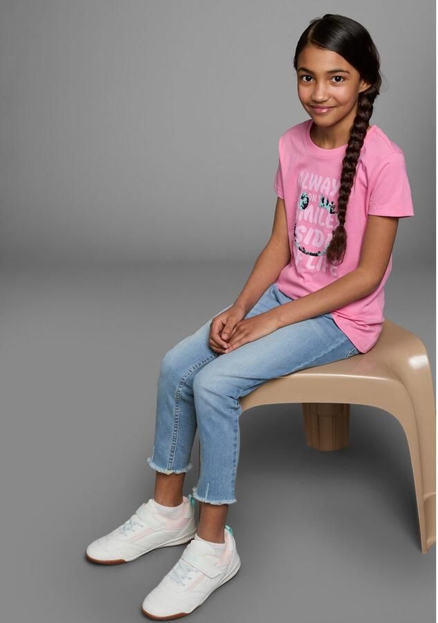 KIDSWORLD T-shirt Met changerende pailletten Korte mouwen basic pasvorm met pailletten bedrukt - Foto 2