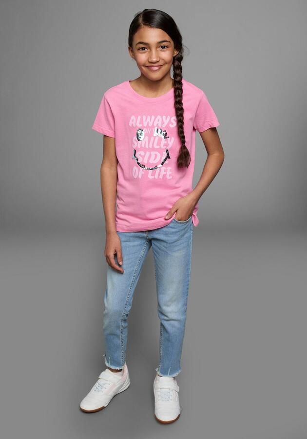 KIDSWORLD T-shirt Met changerende pailletten Korte mouwen basic pasvorm met pailletten bedrukt - Foto 5