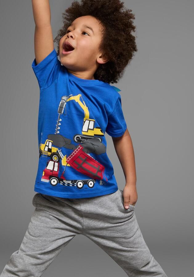 KIDSWORLD T-shirt Met coole BOUWMACHINE-print Korte mouwen basic pasvorm bedrukt ronde hals - Foto 4