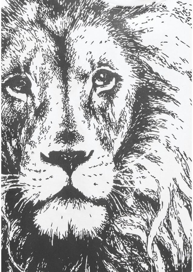 KIDSWORLD T-shirt Met coole LEEUW-print Korte mouwen basic pasvorm bedrukt ronde hals - Foto 2