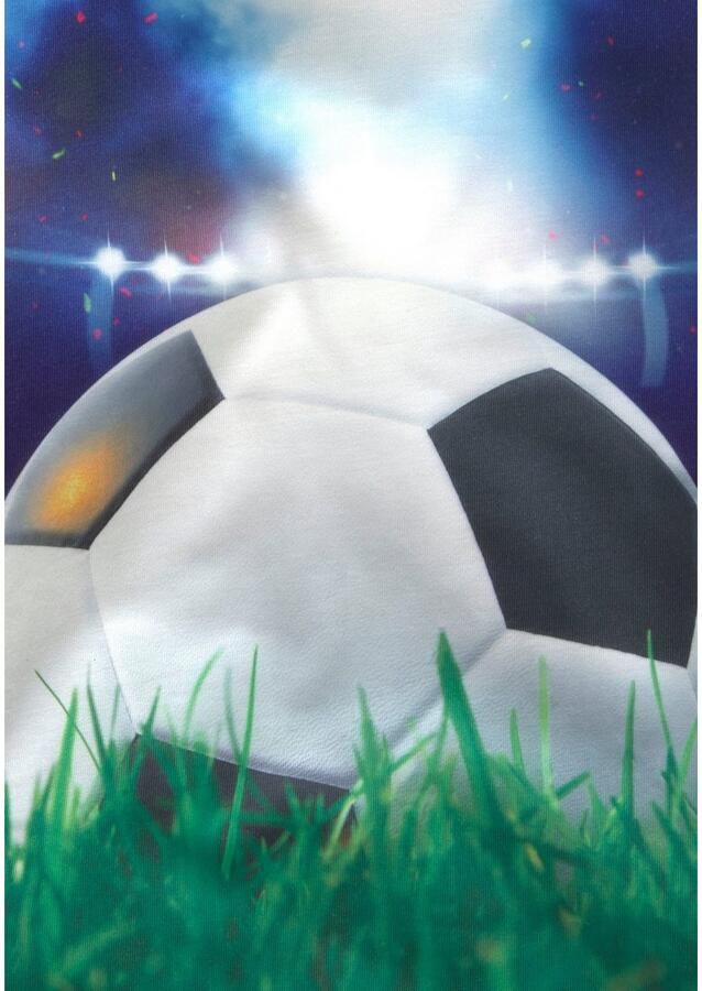 KIDSWORLD T-shirt Met coole VOETBAL-print Korte mouwen basic pasvorm met trendy print ronde hals