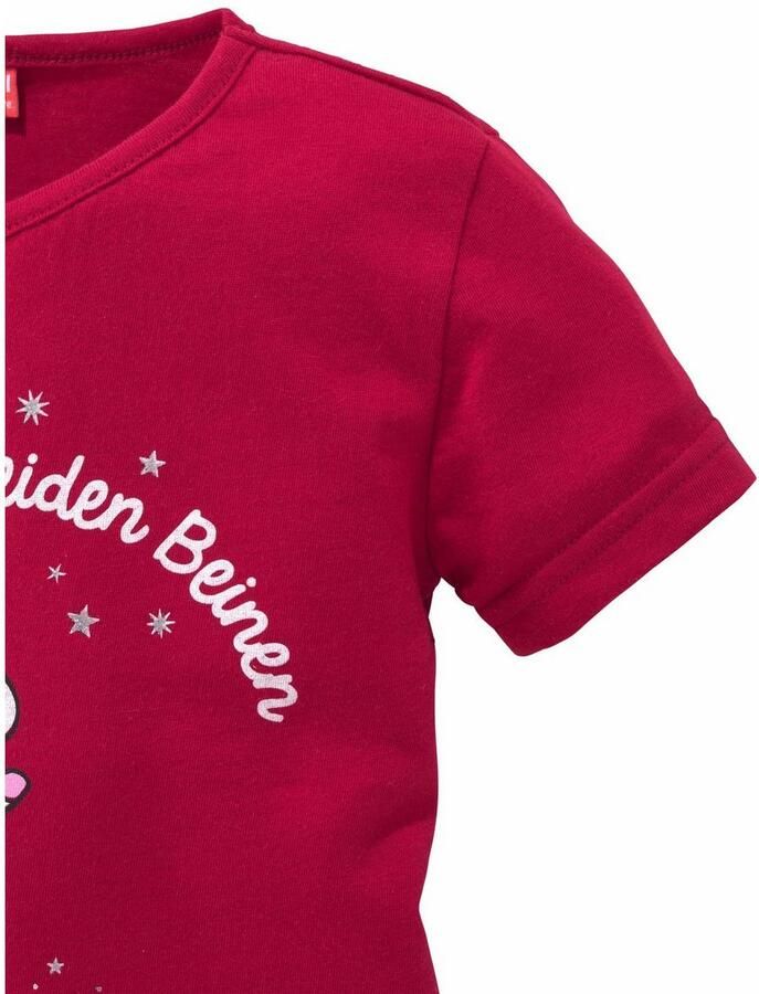 KIDSWORLD T-shirt Met eenhoorn-print en glinsterende effecten