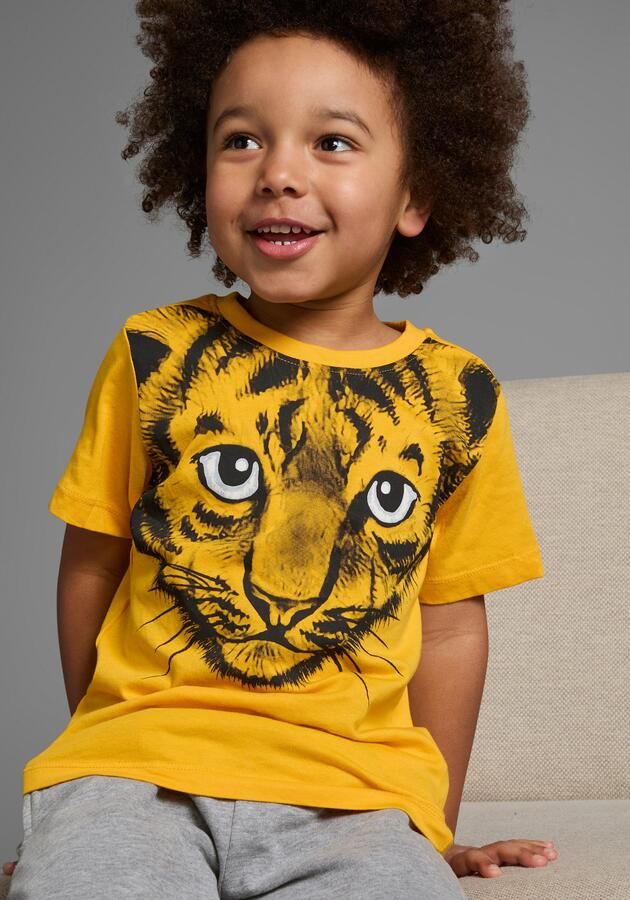 KIDSWORLD T-shirt Met geweldige print: LITTLE TIGER Korte mouwen basic pasvorm met vrolijke print ronde hals - Foto 5