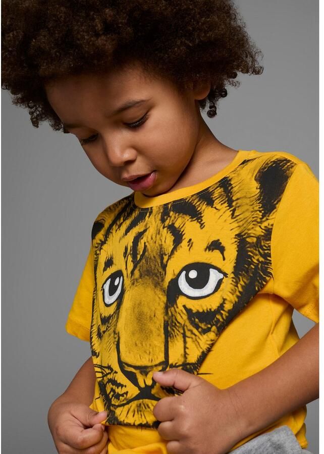KIDSWORLD T-shirt Met geweldige print: LITTLE TIGER Korte mouwen basic pasvorm met vrolijke print ronde hals - Foto 2