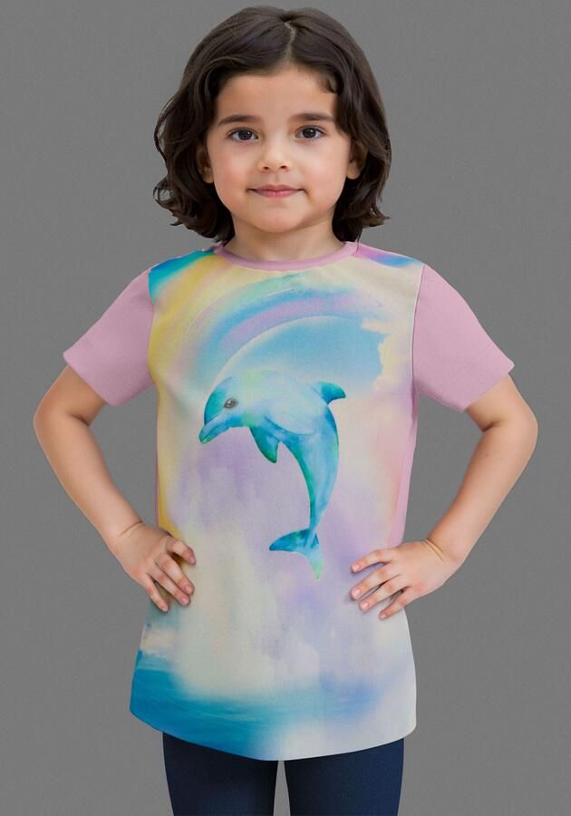 KIDSWORLD T-shirt met grote fotoprint T-shirt met schattige dolfijn fotoprint - Foto 7