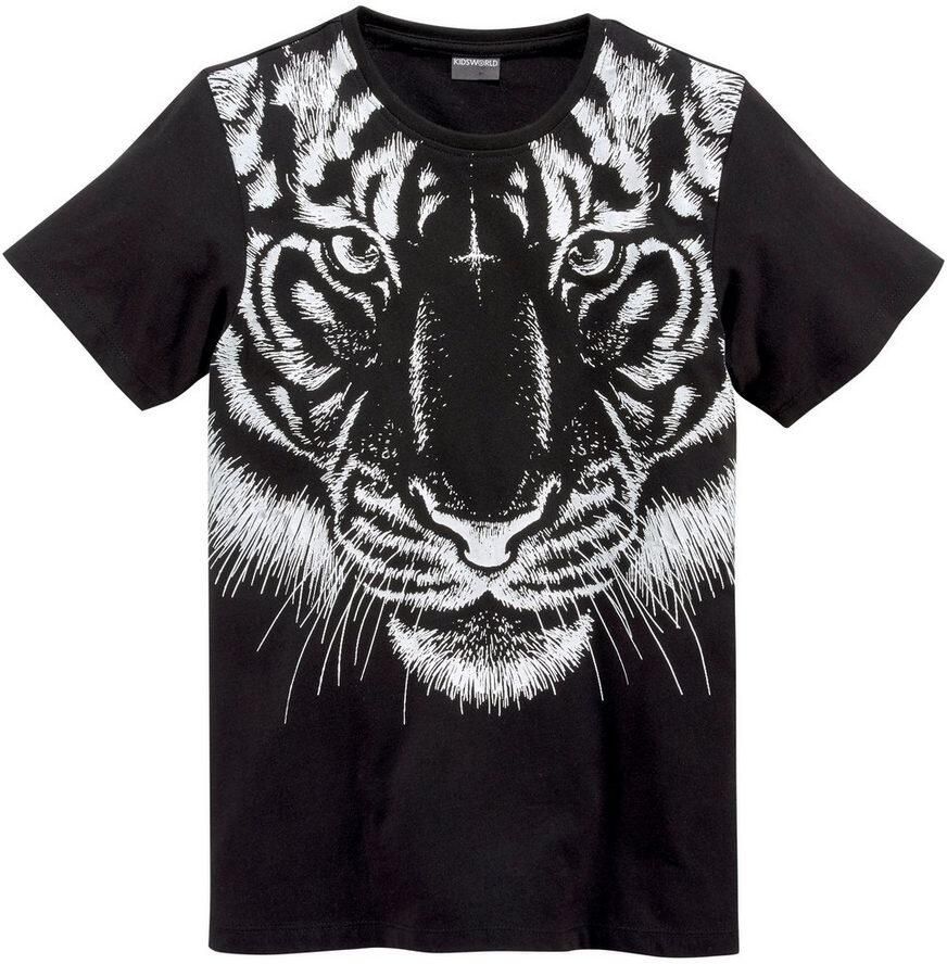 KIDSWORLD T-shirt Met grote print: WHITE TIGER Korte mouwen basic pasvorm bedrukt ronde hals - Foto 7