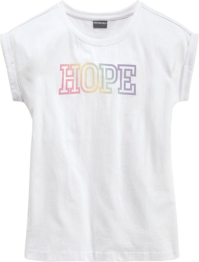 KIDSWORLD T-shirt Met print: HOPE Korte mouwen comfortabele pasvorm met print ronde hals - Foto 7