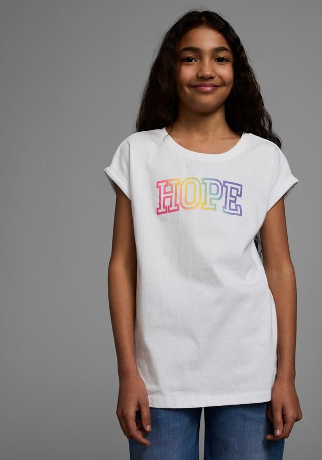 KIDSWORLD T-shirt Met print: HOPE Korte mouwen comfortabele pasvorm met print ronde hals - Foto 3