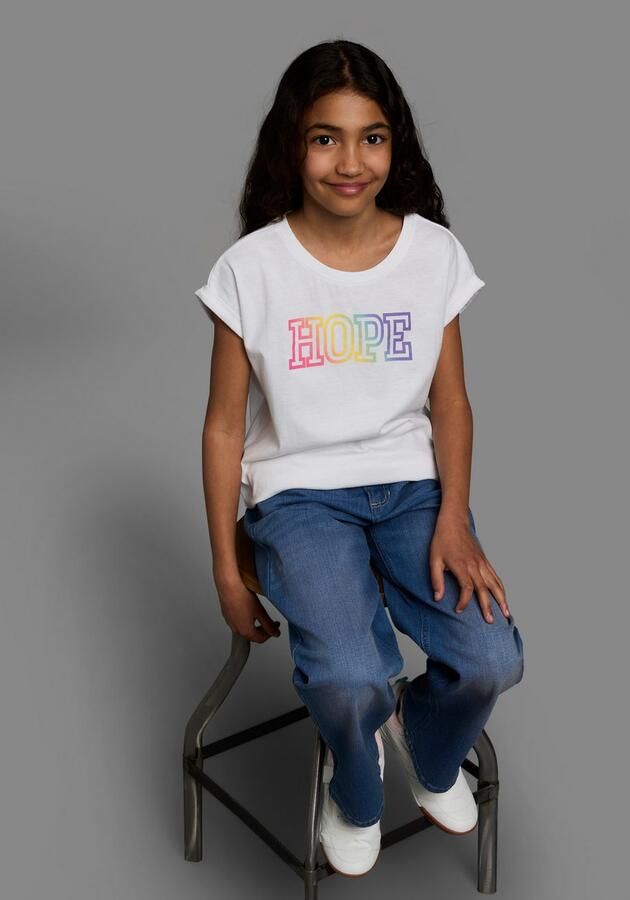 KIDSWORLD T-shirt Met print: HOPE Korte mouwen comfortabele pasvorm met print ronde hals - Foto 6