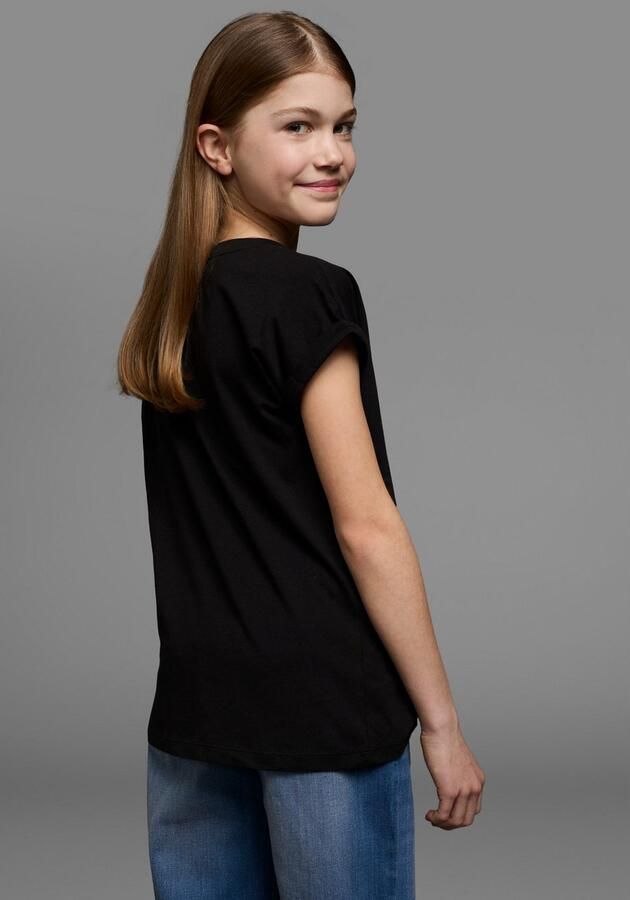 KIDSWORLD T-shirt Met spreuk: I AM UNIQUE korte mouwen wijd gesneden bedrukt ronde hals - Foto 5