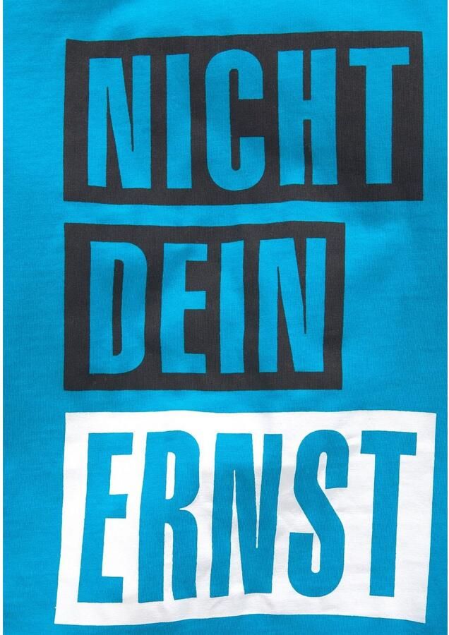 KIDSWORLD T-shirt Met spreuk: NICHT DEIN ERNST Korte mouwen basic pasvorm met trendy opdruk - Foto 2