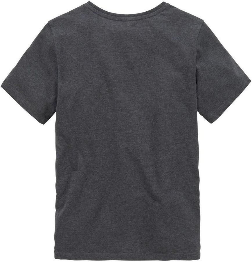 KIDSWORLD T-shirt Met spreuk: ZU FRÜH ZU MÜDE... Korte mouwen basic pasvorm met stijlvolle print ronde hals - Foto 4