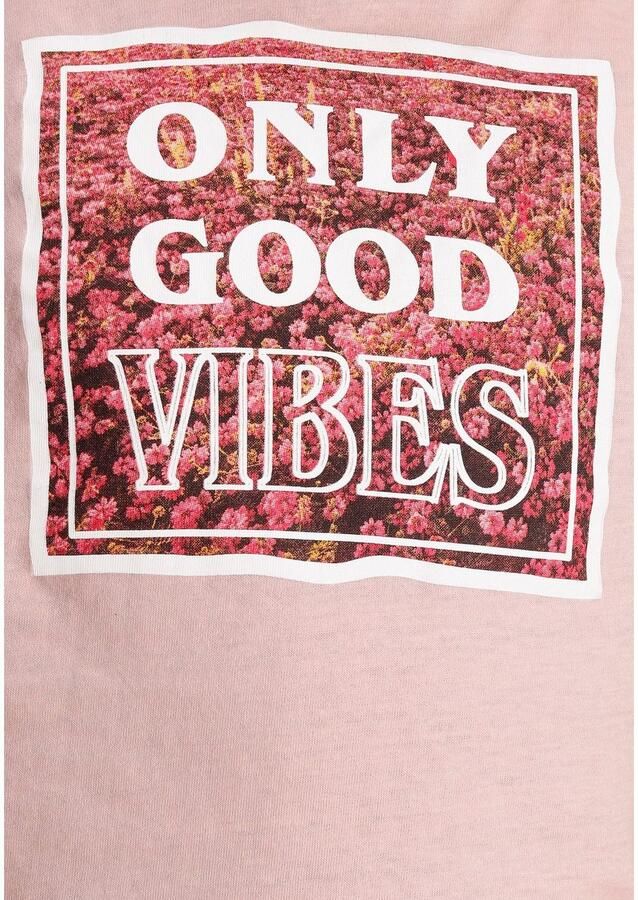 KIDSWORLD T-shirt ONLY GOOD VIBES Print Korte mouwen rechte pasvorm met vrolijke uitspraken en tekst - Foto 3