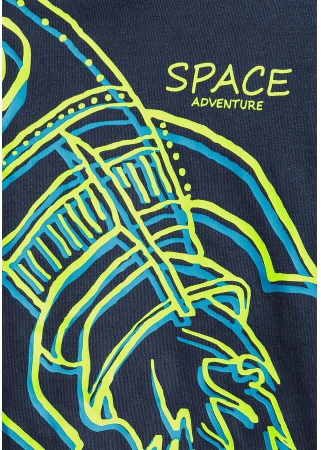 KIDSWORLD T-shirt Raket Korte mouwen basic pasvorm met trendy print ronde hals - Foto 2