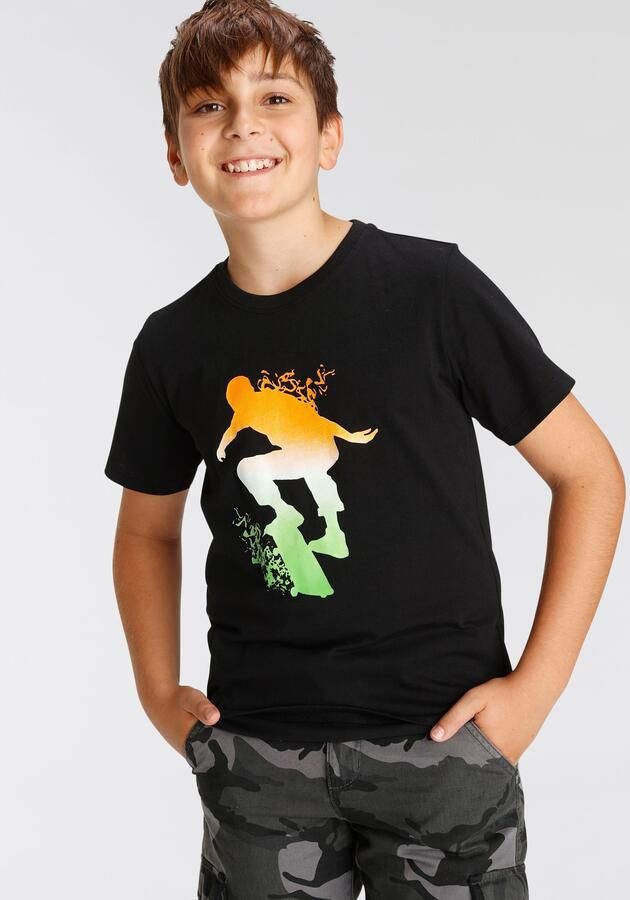 KIDSWORLD T-shirt Skating Print Korte mouwen basic pasvorm bedrukt ronde hals - Foto 7