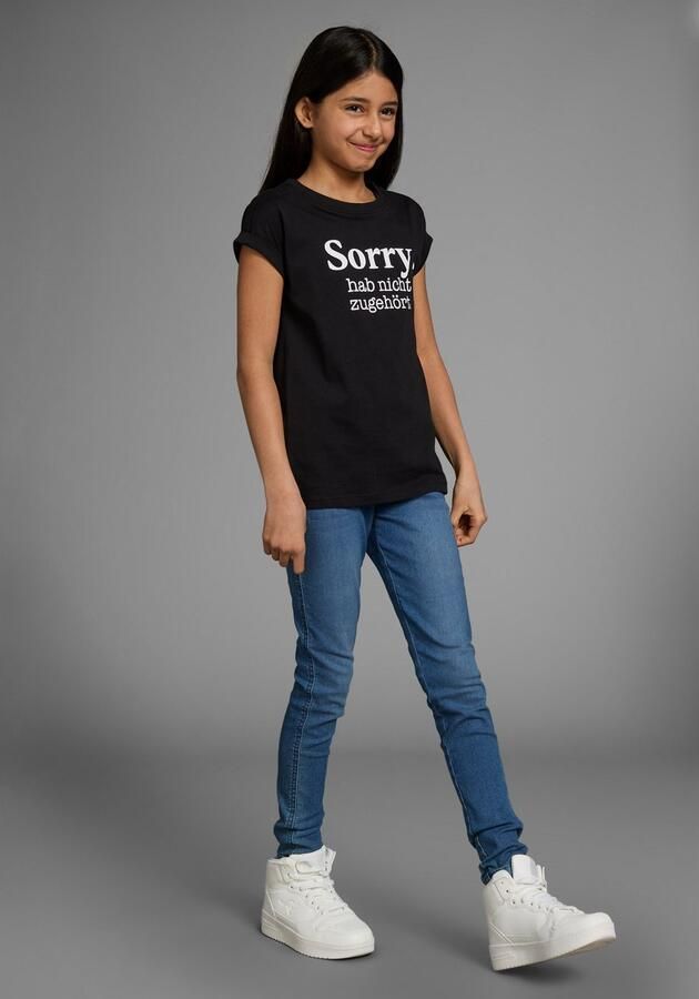 KIDSWORLD T-shirt Sorry. hab nicht zugehört. Korte mouwen bedrukt ronde hals van katoen - Foto 4