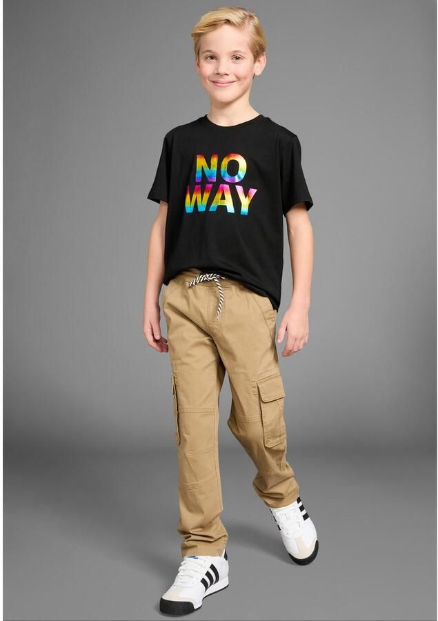 KIDSWORLD T-shirt Spreukshirt: NO WAY met coole folieprint - Foto 2
