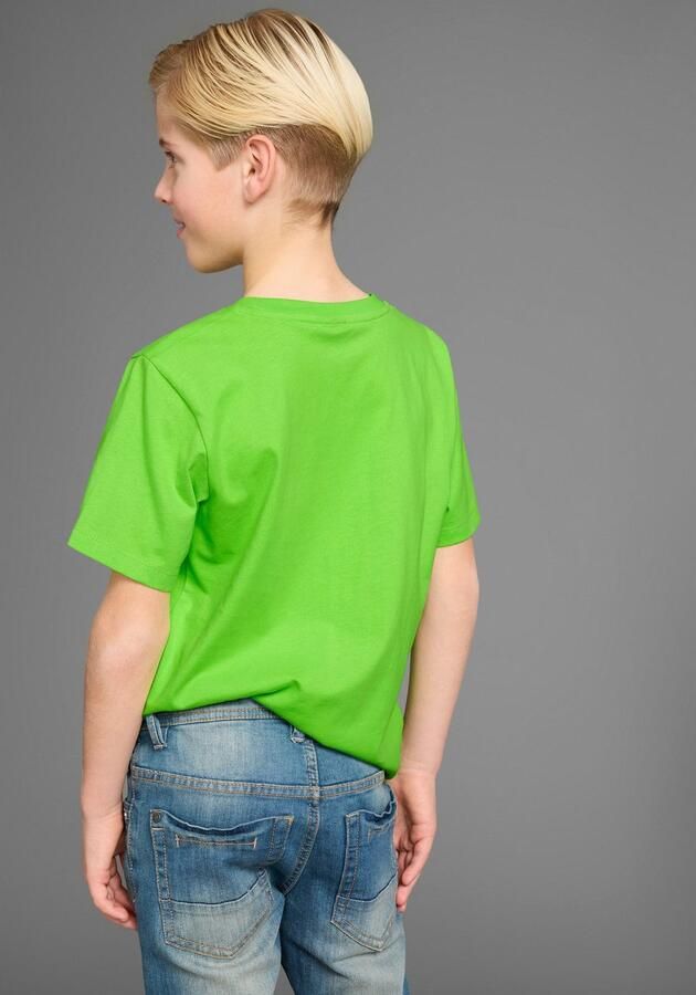 KIDSWORLD T-shirt Sprücheshirt: CHECK DAS DIGGA Korte mouwen basic pasvorm bedrukt ronde hals - Foto 3