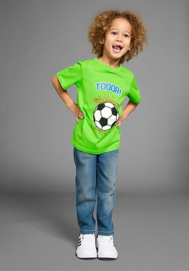 KIDSWORLD T-shirt Voetbal-print: TOOOR Korte mouwen basic pasvorm met state ts slogans - Foto 4