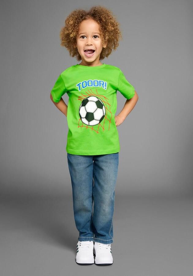 KIDSWORLD T-shirt Voetbal-print: TOOOR Korte mouwen basic pasvorm met state ts slogans - Foto 5